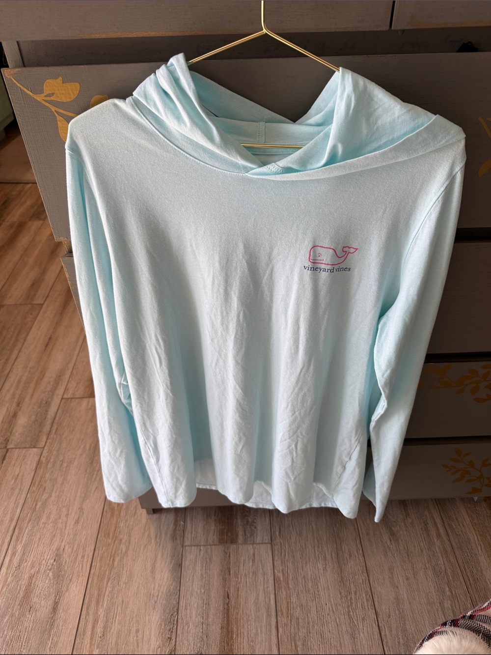 Vineyard Vines Mint Green Hooded Long Sleeve Top